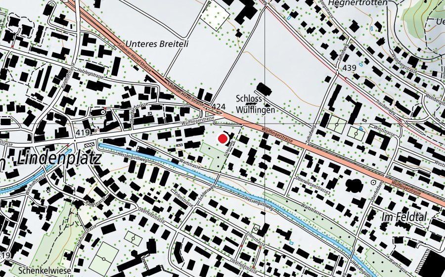 Map showing the location of profil. Wülflingen (School)