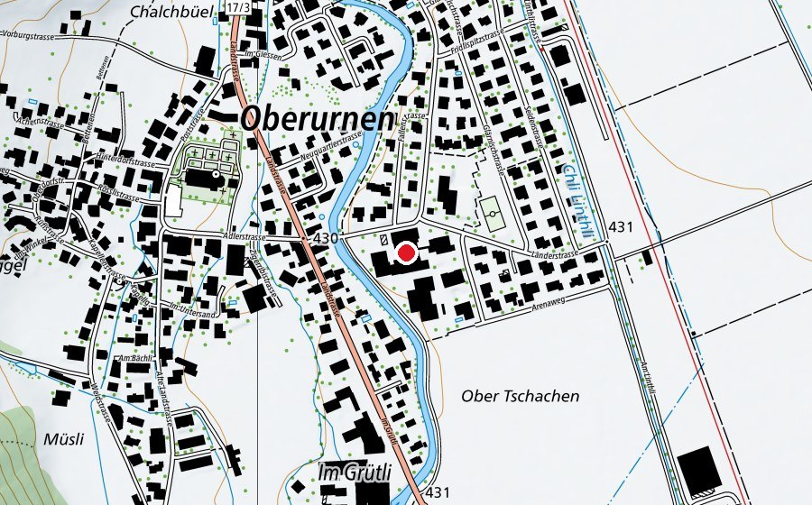 Mappa con la posizione di Rautischulhaus (Scuola)