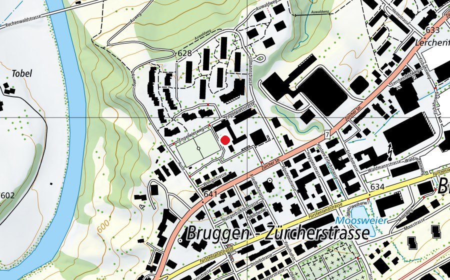 Carte indiquant l’emplacement de Realschule Engelwies (École)