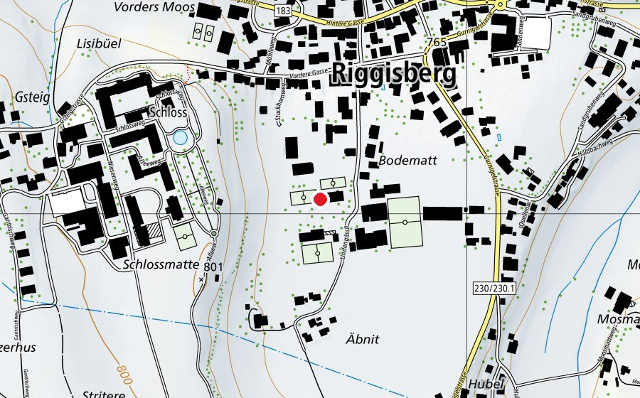 Carte indiquant l’emplacement de Realschule Riggisberg (École)