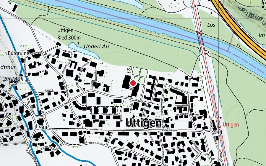 Mappa con la posizione di Realschule Uttigen (Scuola)