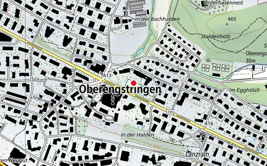 Karte mit dem Standort von Rebberg Gubrist (Schule)