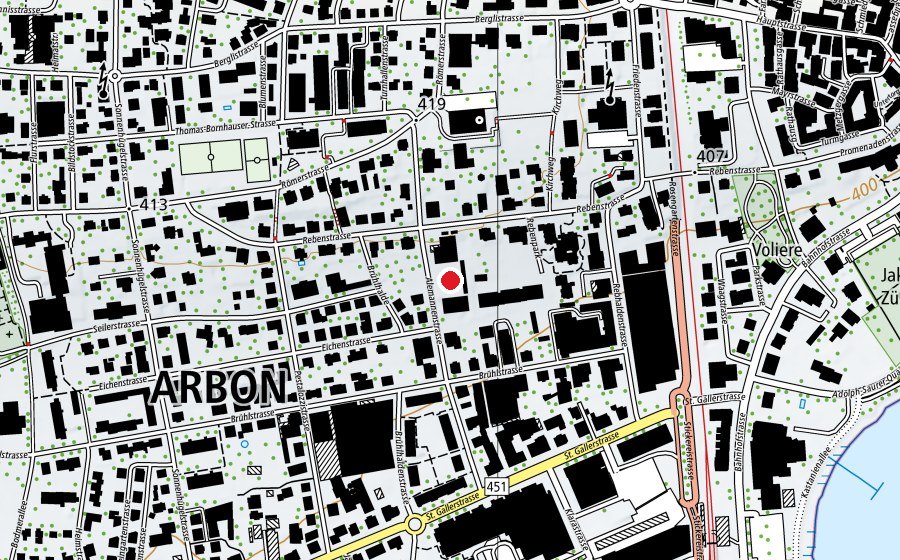 Carte indiquant l’emplacement de Reben 25 (École)