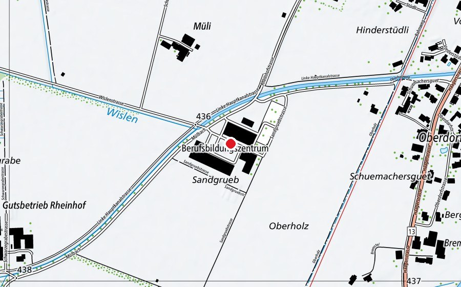 Carte indiquant l’emplacement de Rheinhof Salez (École)