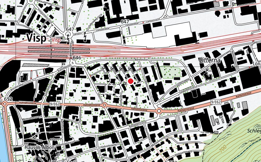 Mappa con la posizione di ROK Informatik (Scuola)