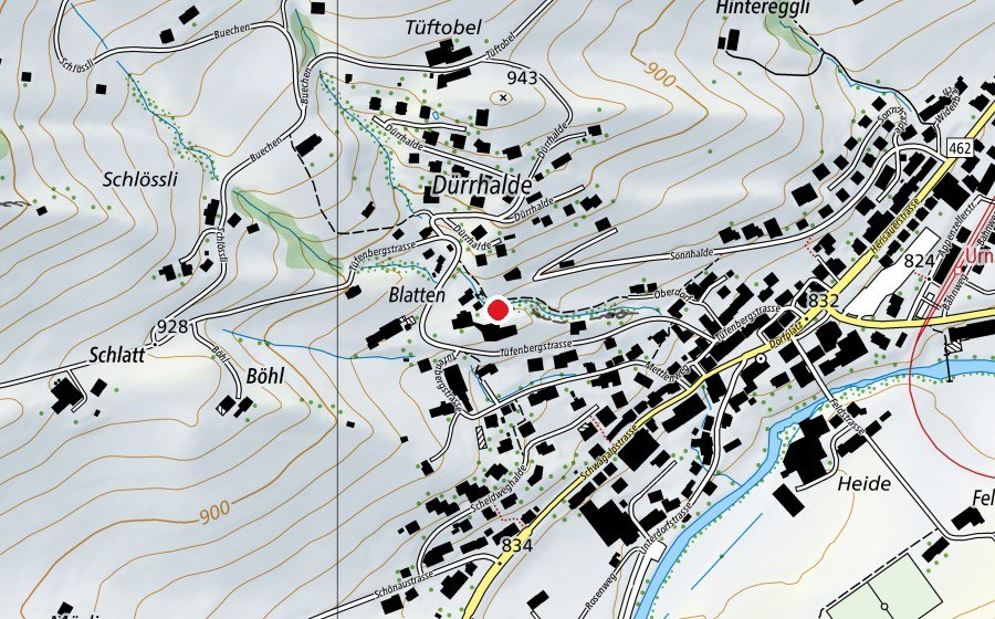 Map showing the location of Rosenhügel Heilpädagogisches Schulinternat (School)