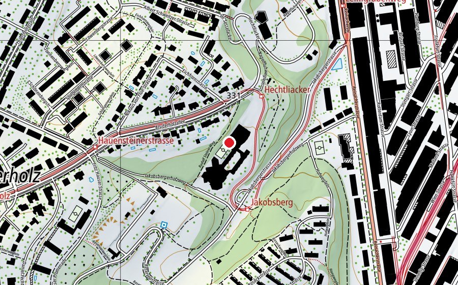 Map showing the location of Rudolf Steiner Schule Basel (School)