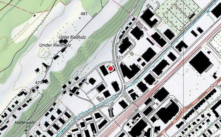 Carte indiquant l’emplacement de Rudolf Steiner Schule Luzern (École)