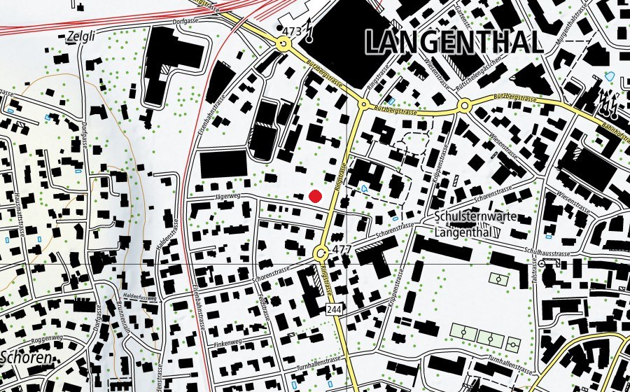 Mappa con la posizione di Rudolf Steiner Schule Oberaargau (Scuola)
