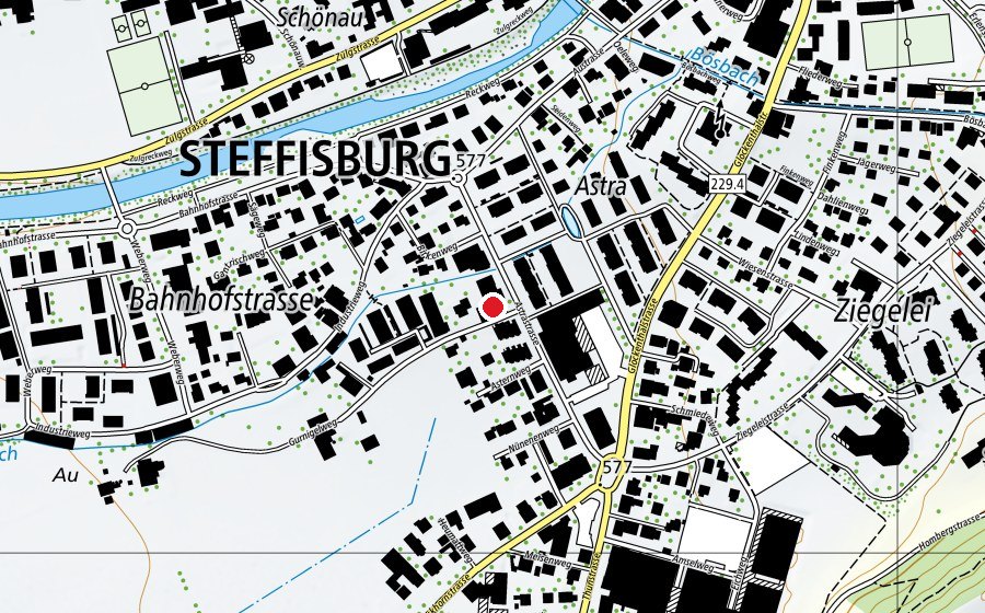 Mappa con la posizione di Rudolf Steiner Schule (Scuola)