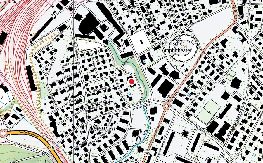 Mappa con la posizione di Rütenen Schulhaus (Scuola)