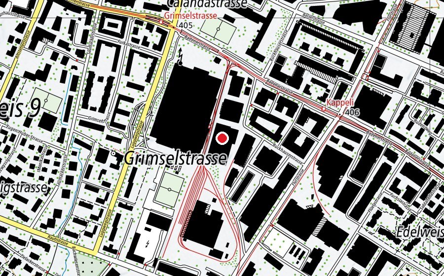 Carte indiquant l’emplacement de SAE Institute Zürich (École)