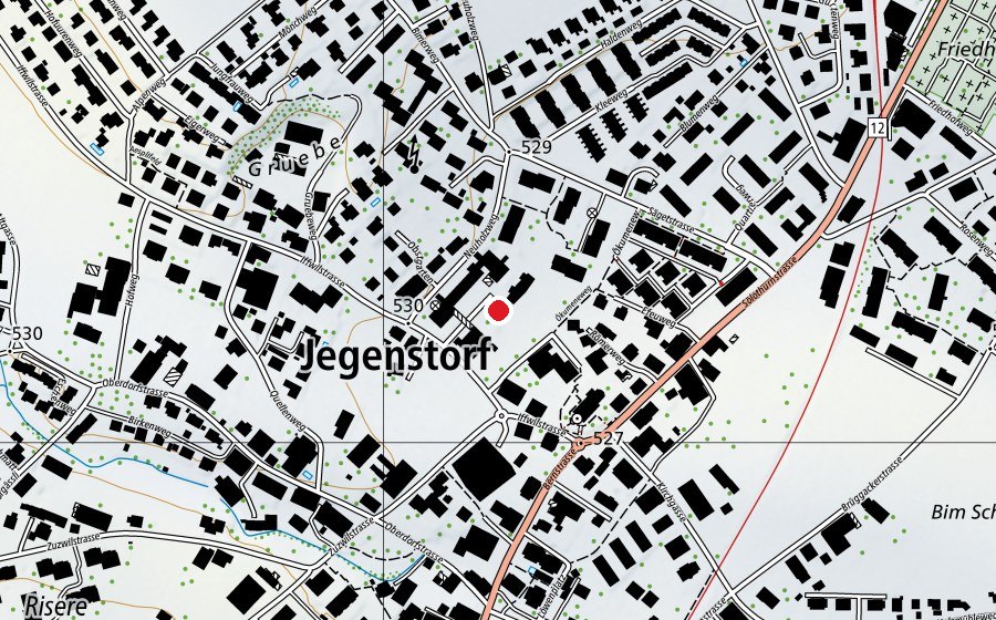 Map showing the location of Säget (School)