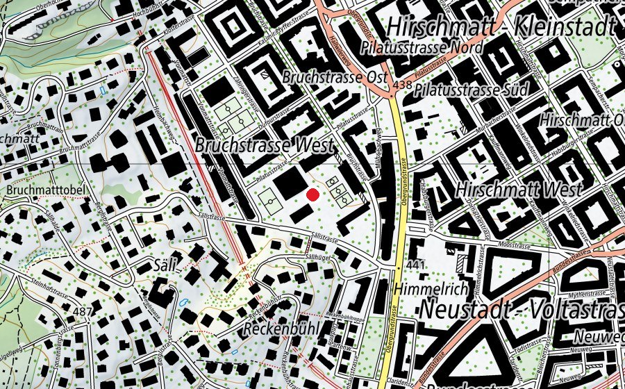 Carte indiquant l’emplacement de Sälischulhaus (École)