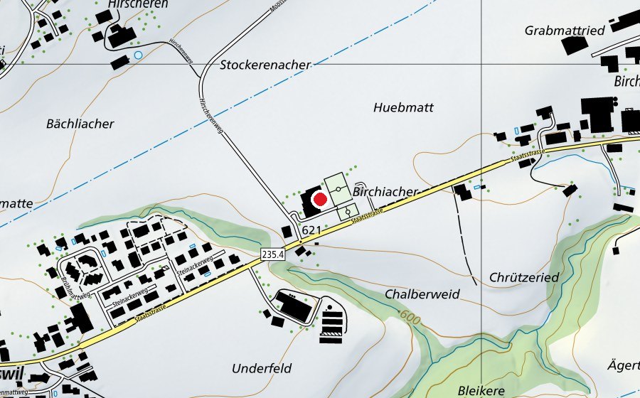 Map showing the location of Säriswil Schulhausgelände (Offene Schule Bern) (School)