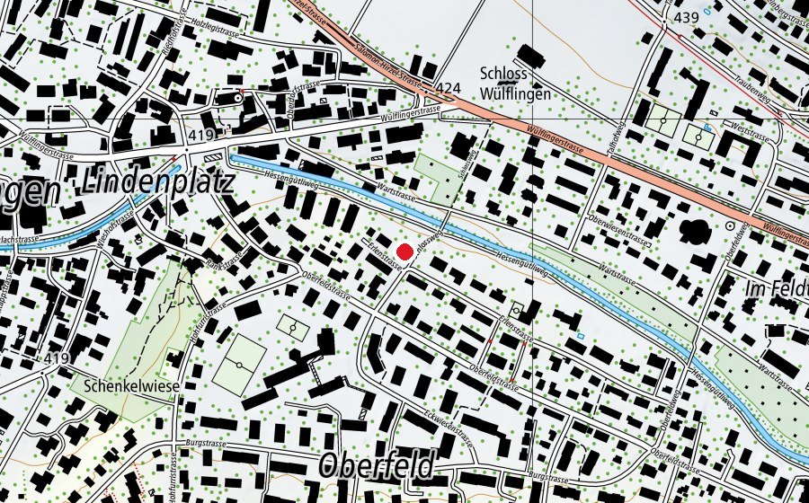 Map showing the location of SalZH Kleinklasse Sekundarstufe (School)