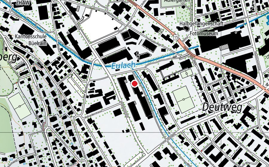 Carte indiquant l’emplacement de SalZH Schulalternative Zürich (École)