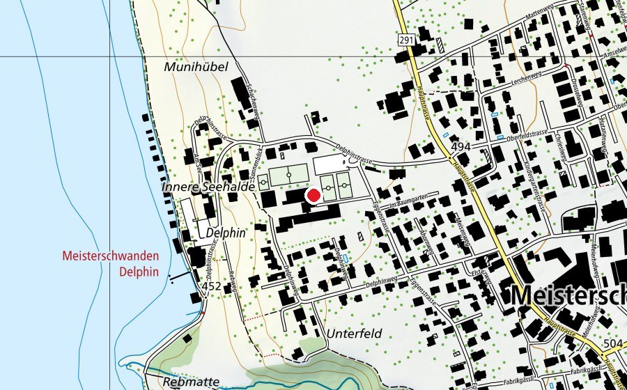 Carte indiquant l’emplacement de Schul- und Sportanlage Eggen (École)