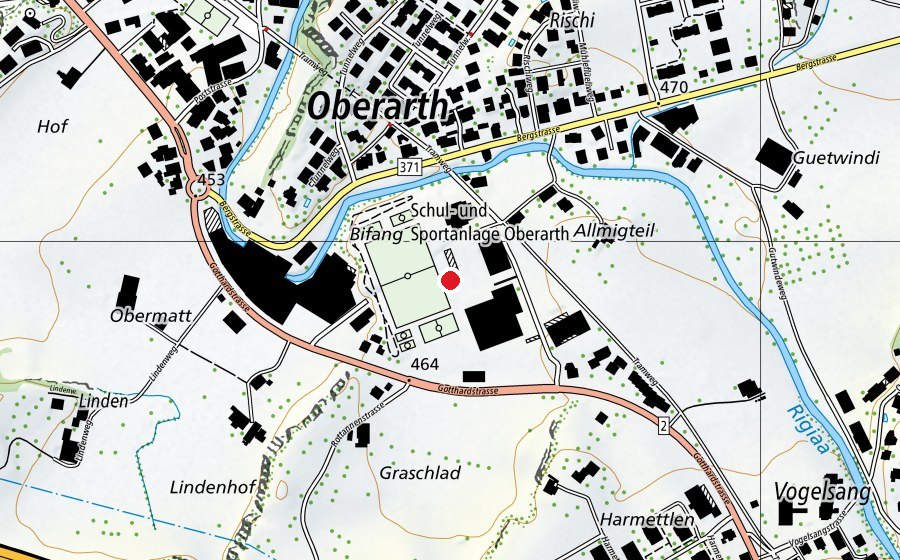 Karte mit dem Standort von Schul- und Sportzentrum Oberarth (Schule)