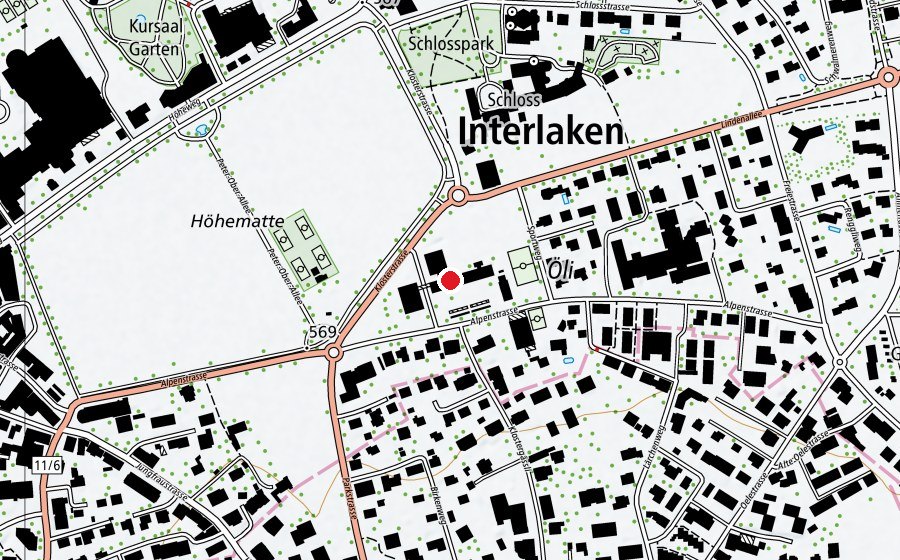Carte indiquant l’emplacement de Schulanlage Alpenstrasse (École)