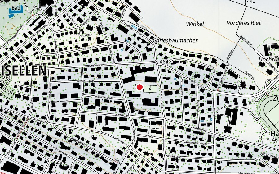 Carte indiquant l’emplacement de Schulanlage Bürgli (École)