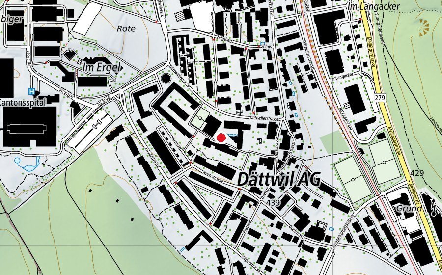 Mappa con la posizione di Schulanlage Höchi (Scuola)