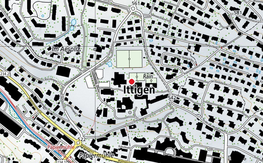 Mappa con la posizione di Schulanlage Rain (Scuola)