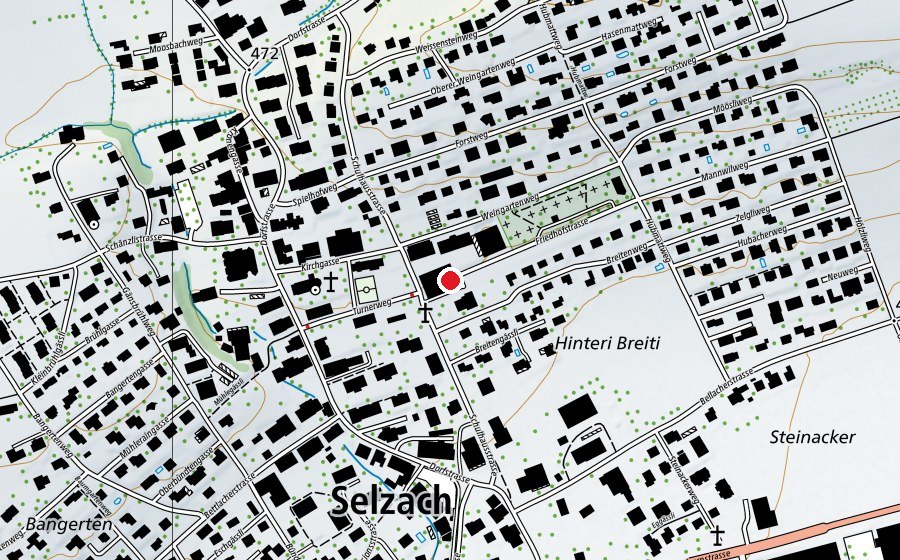 Mappa con la posizione di Schulanlage Selzach (Scuola)