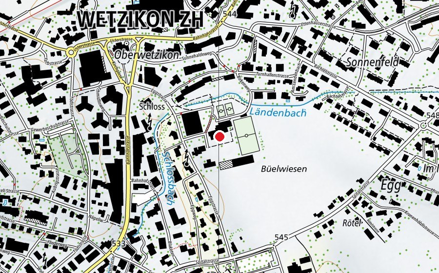 Mappa con la posizione di Schulanlage Zentrum (Scuola)