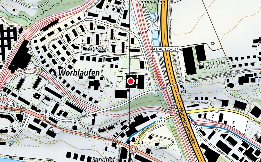 Mappa con la posizione di Schule Altikofen (Scuola)
