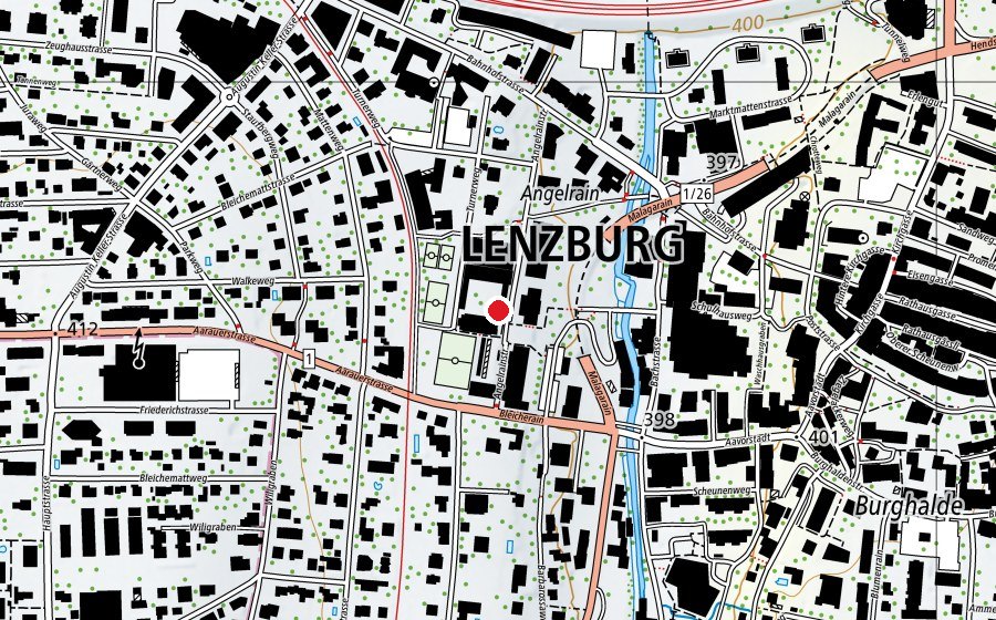 Mappa con la posizione di Schule Angelrain (Scuola)