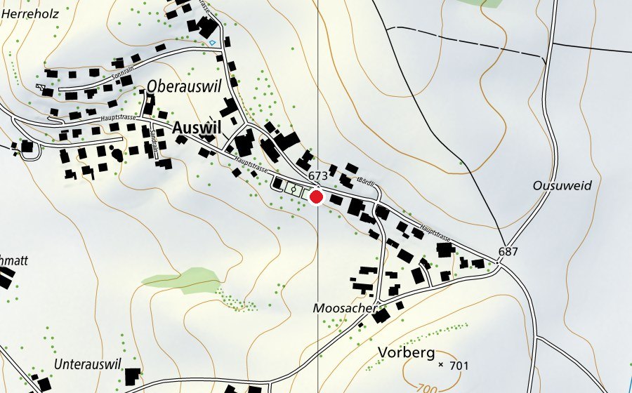 Map showing the location of Schule Auswil (School)
