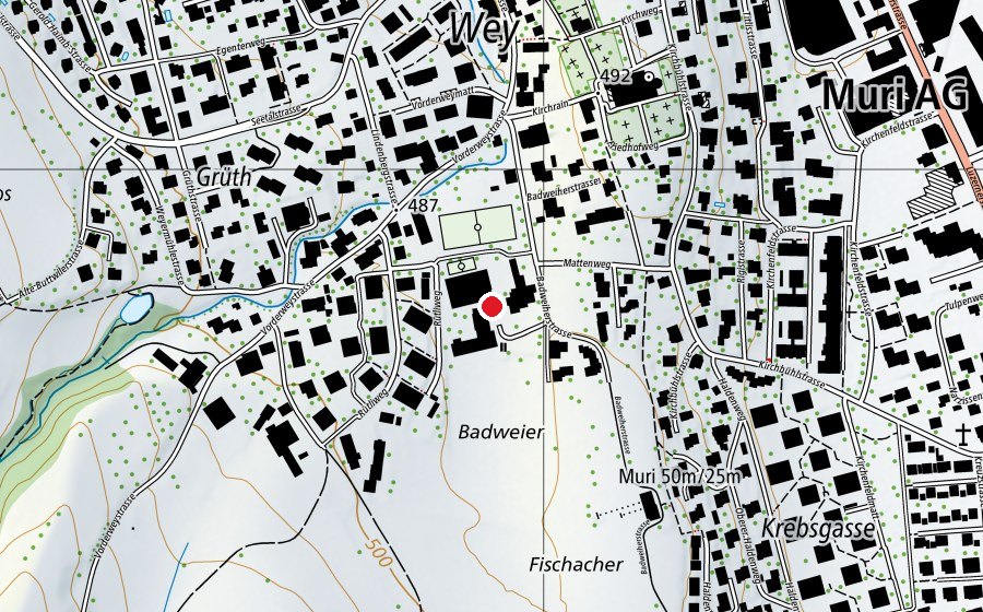 Mappa con la posizione di Schule Badweiher (Scuola)