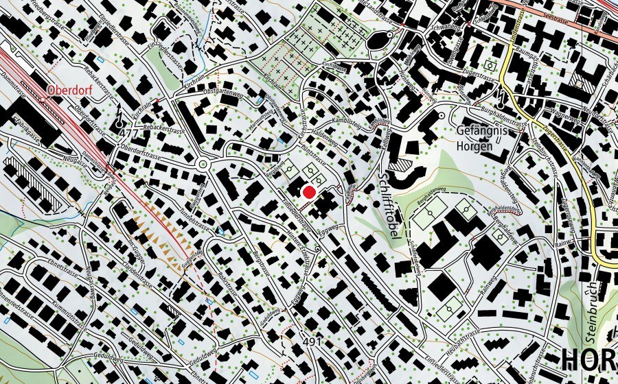 Carte indiquant l’emplacement de Schule Bergli (École)