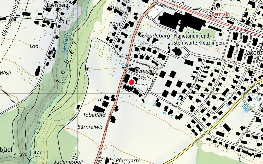 Mappa con la posizione di Schule Bernrain (Scuola)