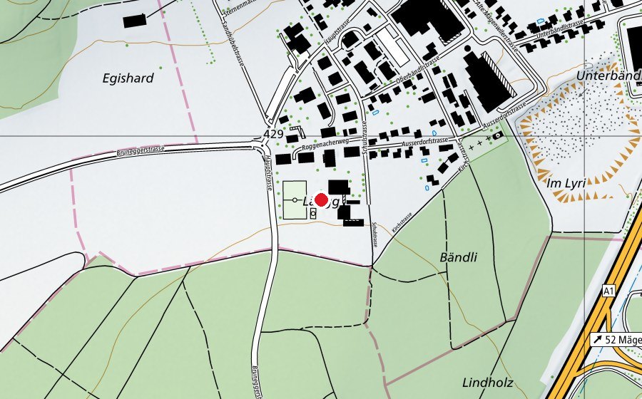 Mappa con la posizione di Schule Brunegg (Scuola)