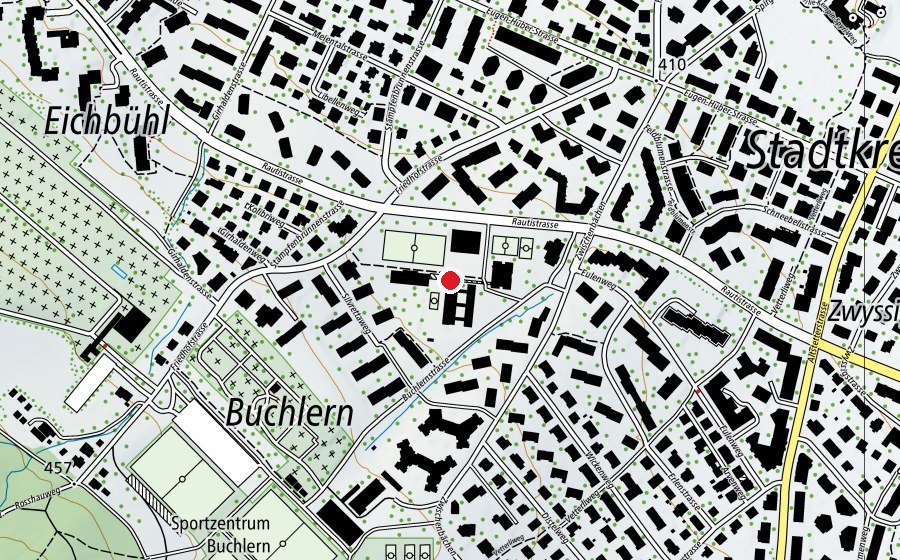 Karte mit dem Standort von Schule Buchlern (Schule)