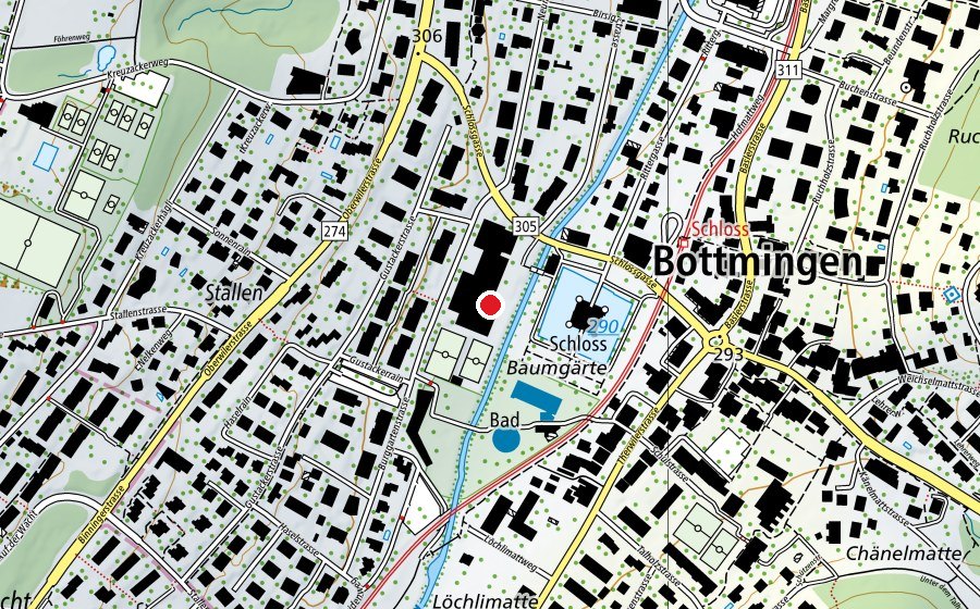 Mappa con la posizione di Schule Burggarten (Scuola)