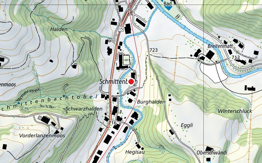 Mappa con la posizione di Schule Burghalden (Scuola)