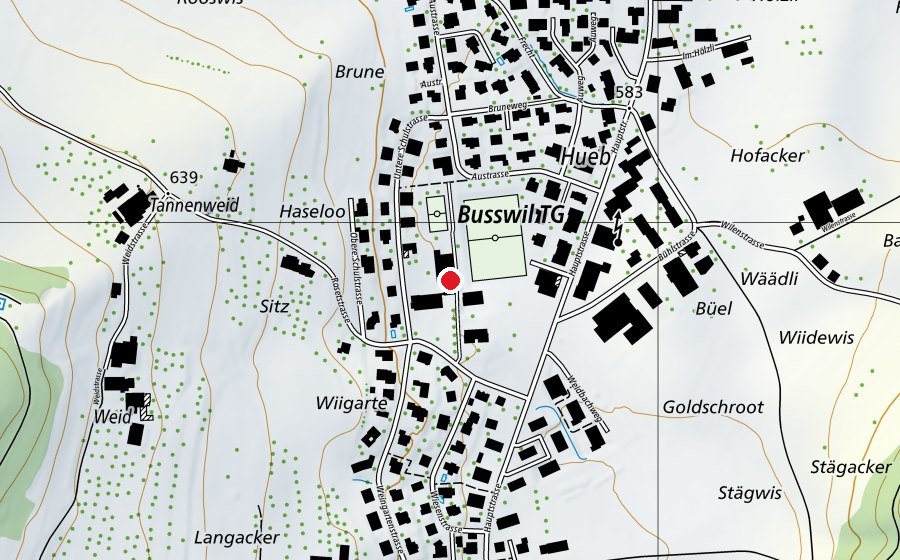Carte indiquant l’emplacement de Schule Busswil (École)