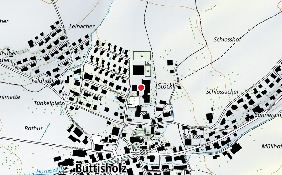 Carte indiquant l’emplacement de Schule Buttisholz (École)