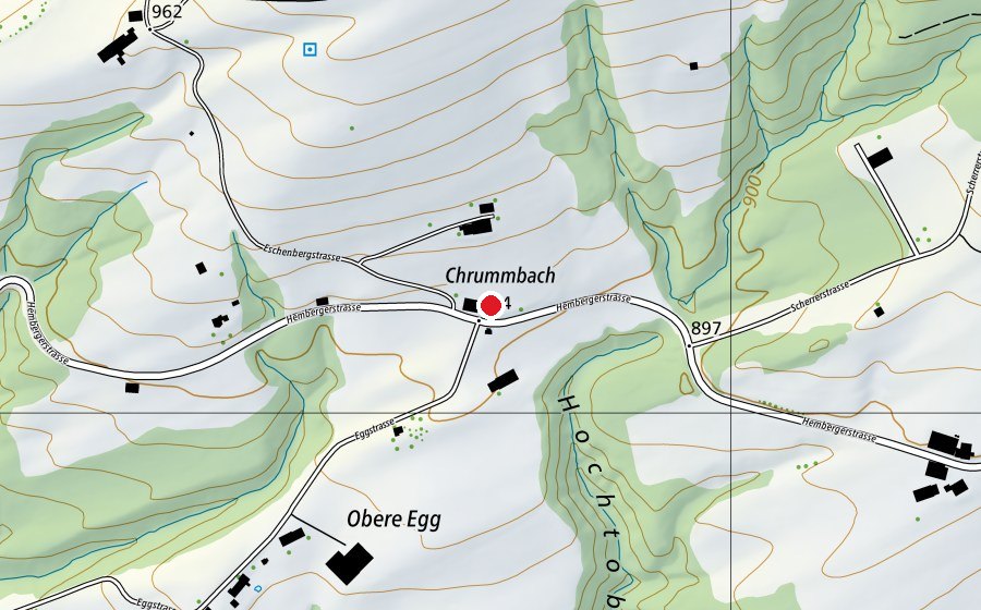 Map showing the location of Schule Chrummbach (School)
