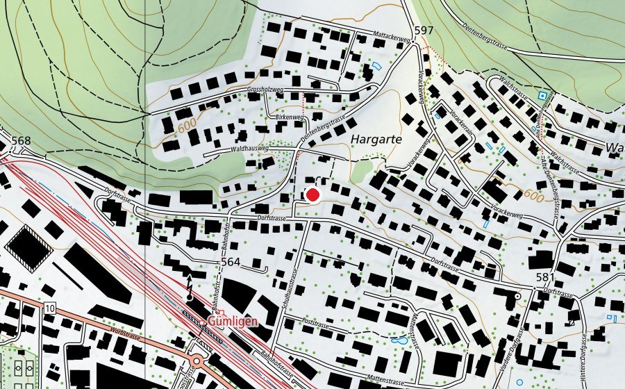 Carte indiquant l’emplacement de Schule Dorf (École)