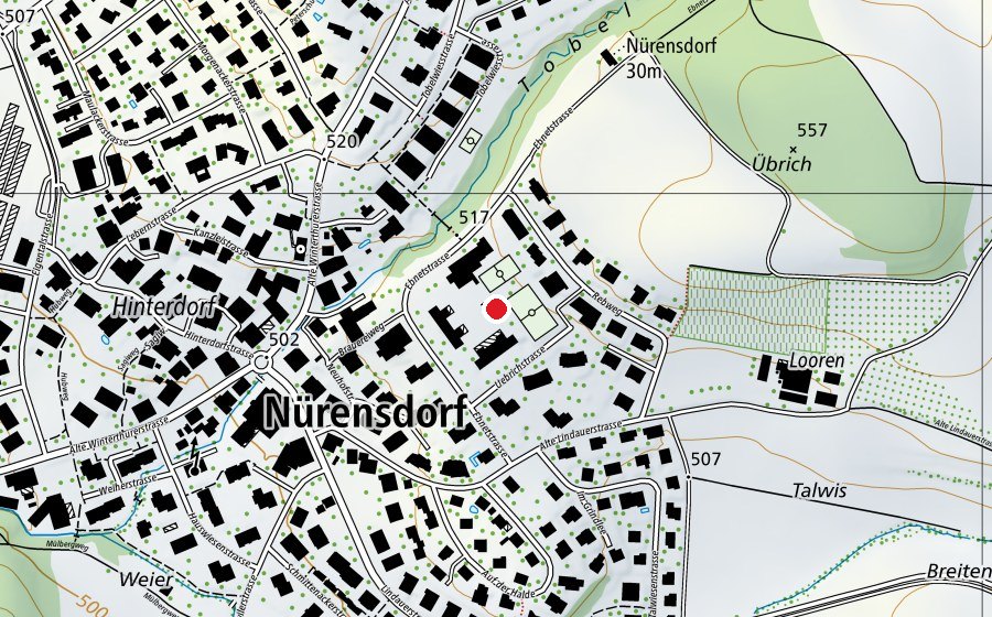 Carte indiquant l’emplacement de Schule Ebnet (École)