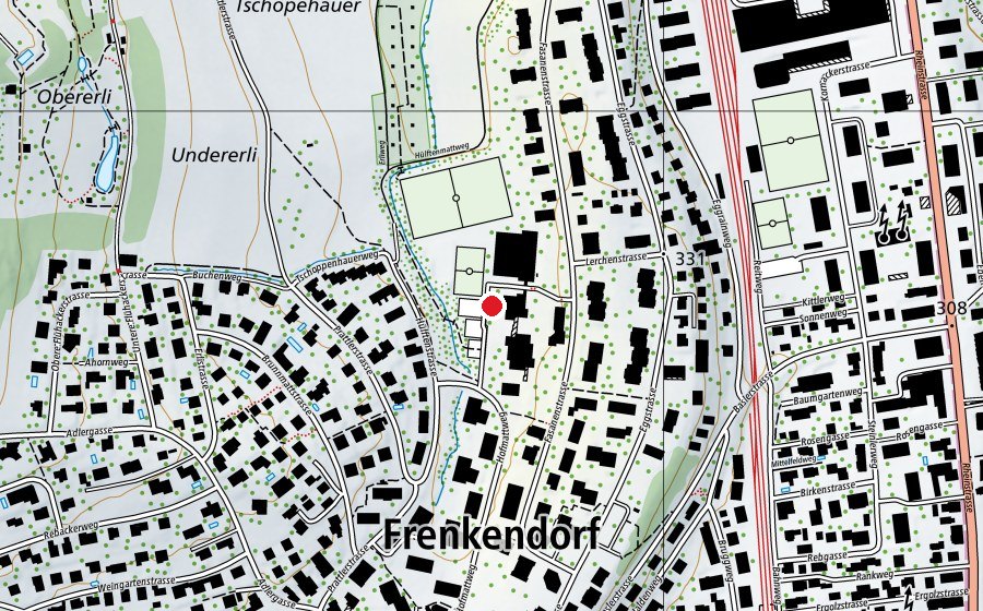 Carte indiquant l’emplacement de Schule Egg (École)