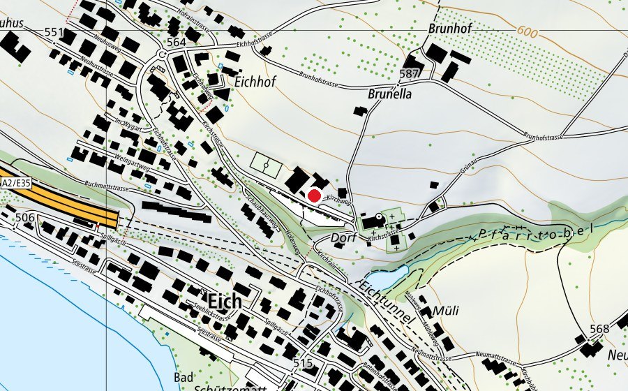 Carte indiquant l’emplacement de Schule Eich (École)