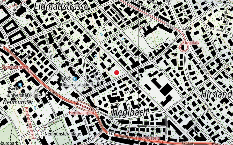 Carte indiquant l’emplacement de Schule Freiestrasse (École)