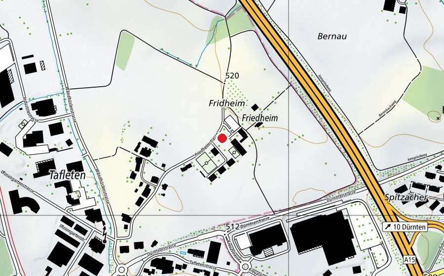 Map showing the location of Schule Friedheim (School)