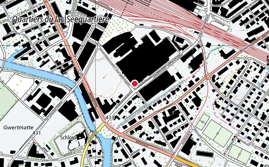 Mappa con la posizione di Schule für Gestaltung Bern und Biel (Scuola)