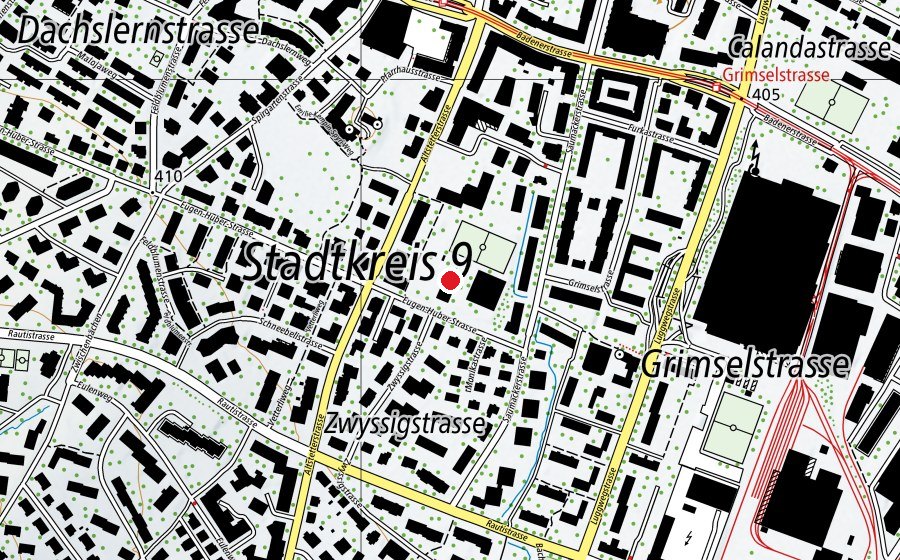 Carte indiquant l’emplacement de Schule für Sehbehinderte (École)